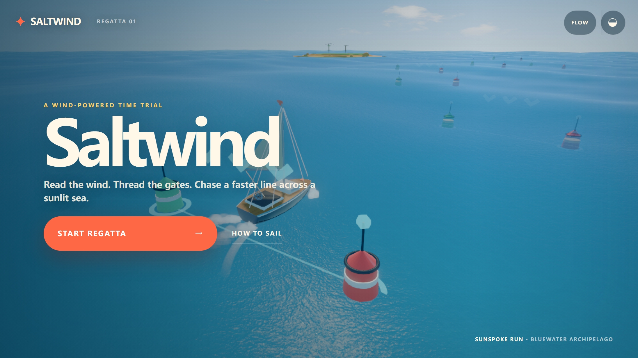 OpenAI 发布页:GPT-5.6 设计能力示例(Saltwind 航海小游戏)